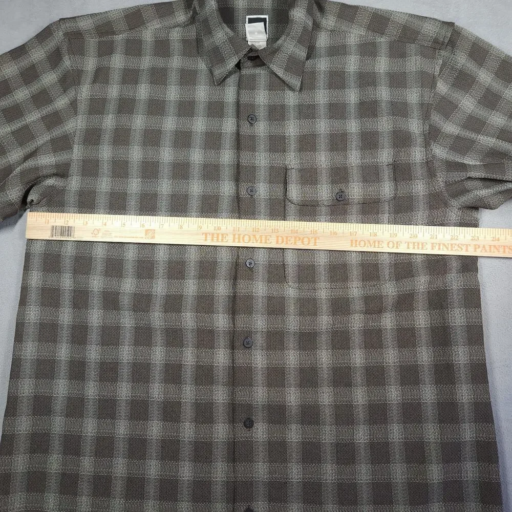 VTG The North Face Button Down Shirt Mens L Brown Plaid Gorpcore Retro Pocket